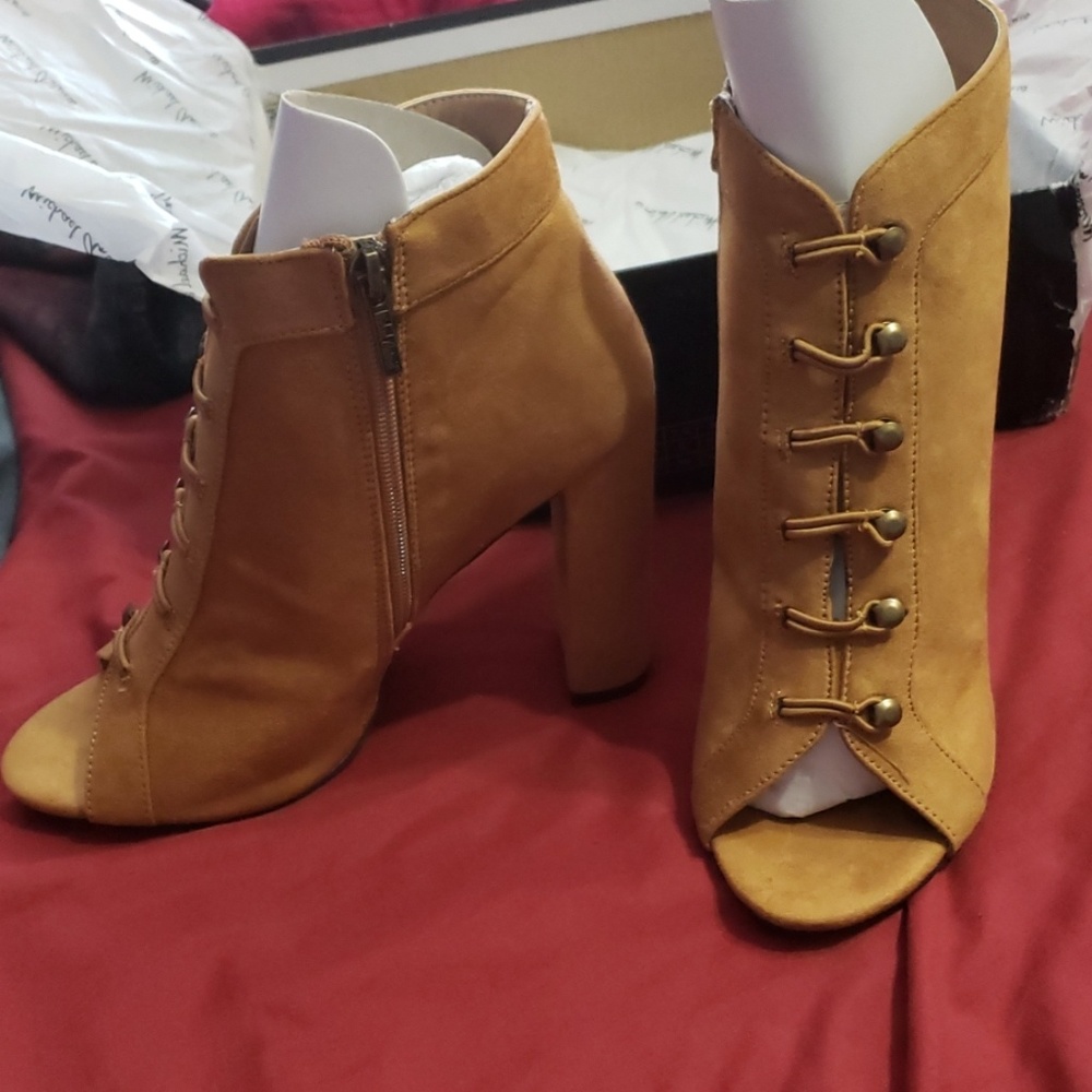 Tan booties